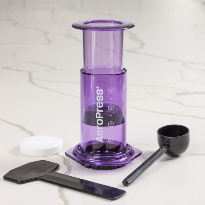 Aeropress Coffee Maker - Clear Purple