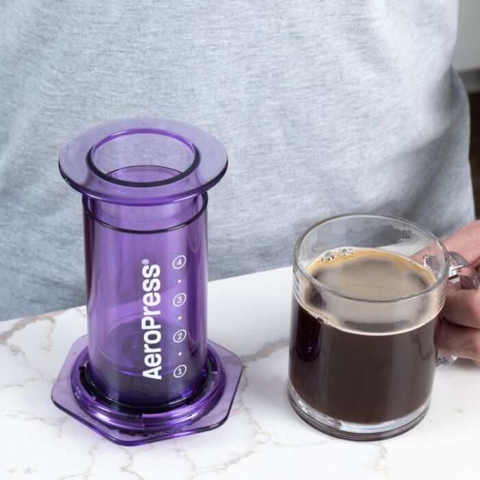 Aeropress Coffee Maker - Clear Purple