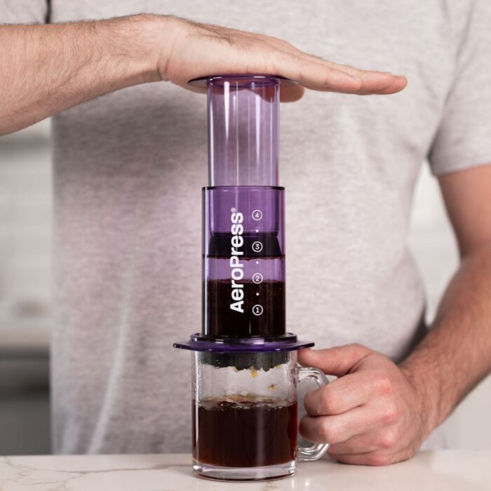 Aeropress Coffee Maker - Clear Purple