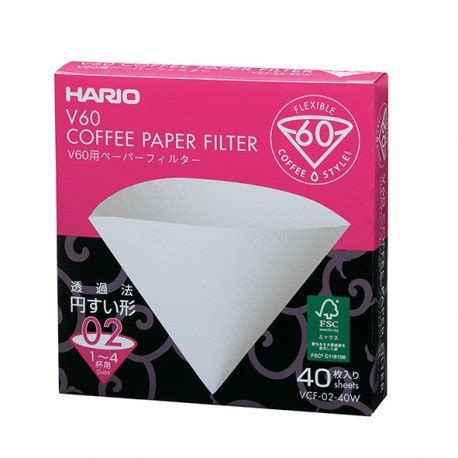HARIO V60 02 FILTER PAPERS x 40